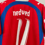 Shop 2006/07 CZECH REPUBLIC NEDVED #11 HOME SHIRT (L) PUMA, classic football shirts, vintage football shirts & retro soccer jerseys at Cult Kits