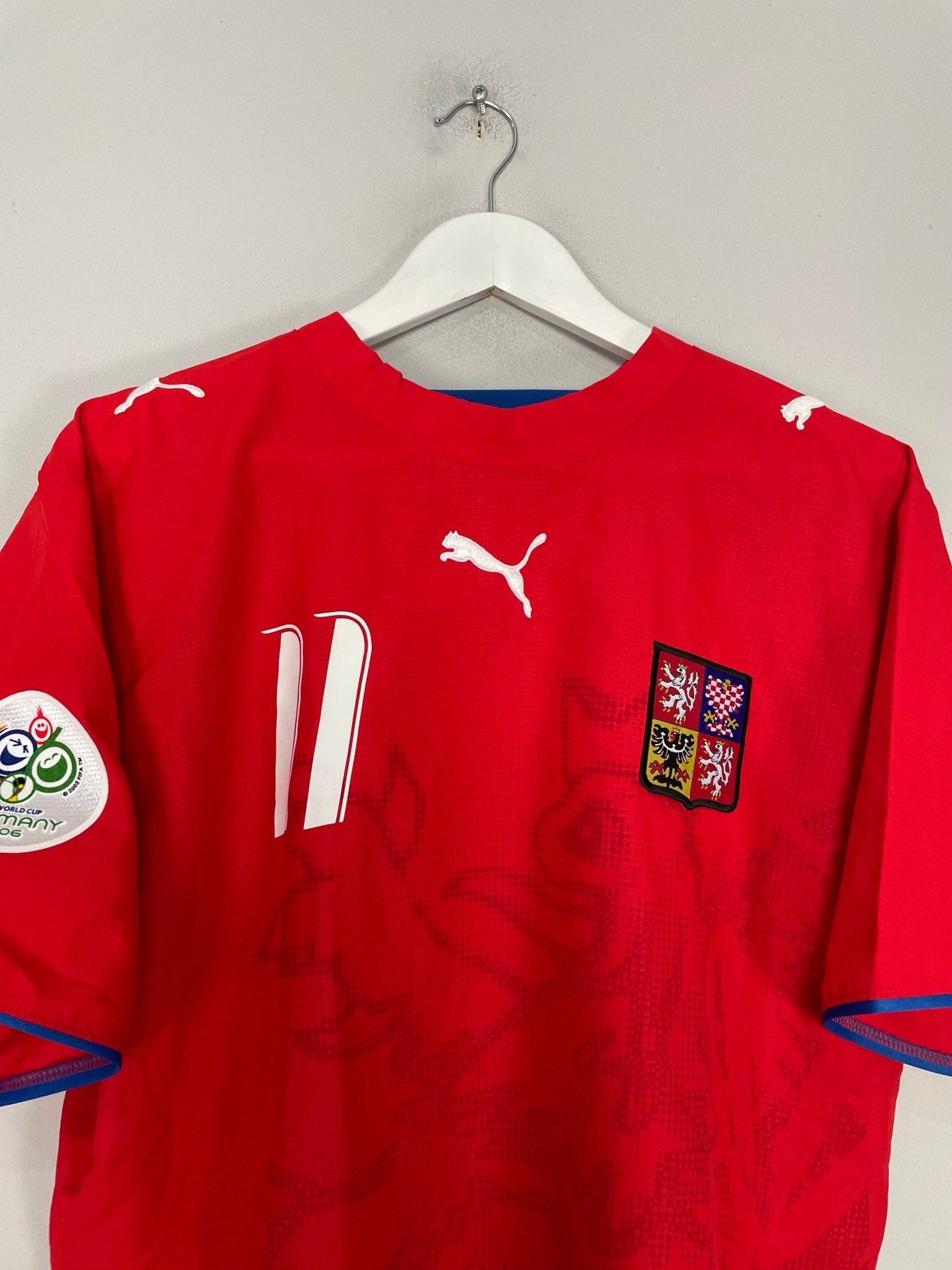 Shop 2006/07 CZECH REPUBLIC NEDVED #11 HOME SHIRT (L) PUMA, classic football shirts, vintage football shirts & retro soccer jerseys at Cult Kits