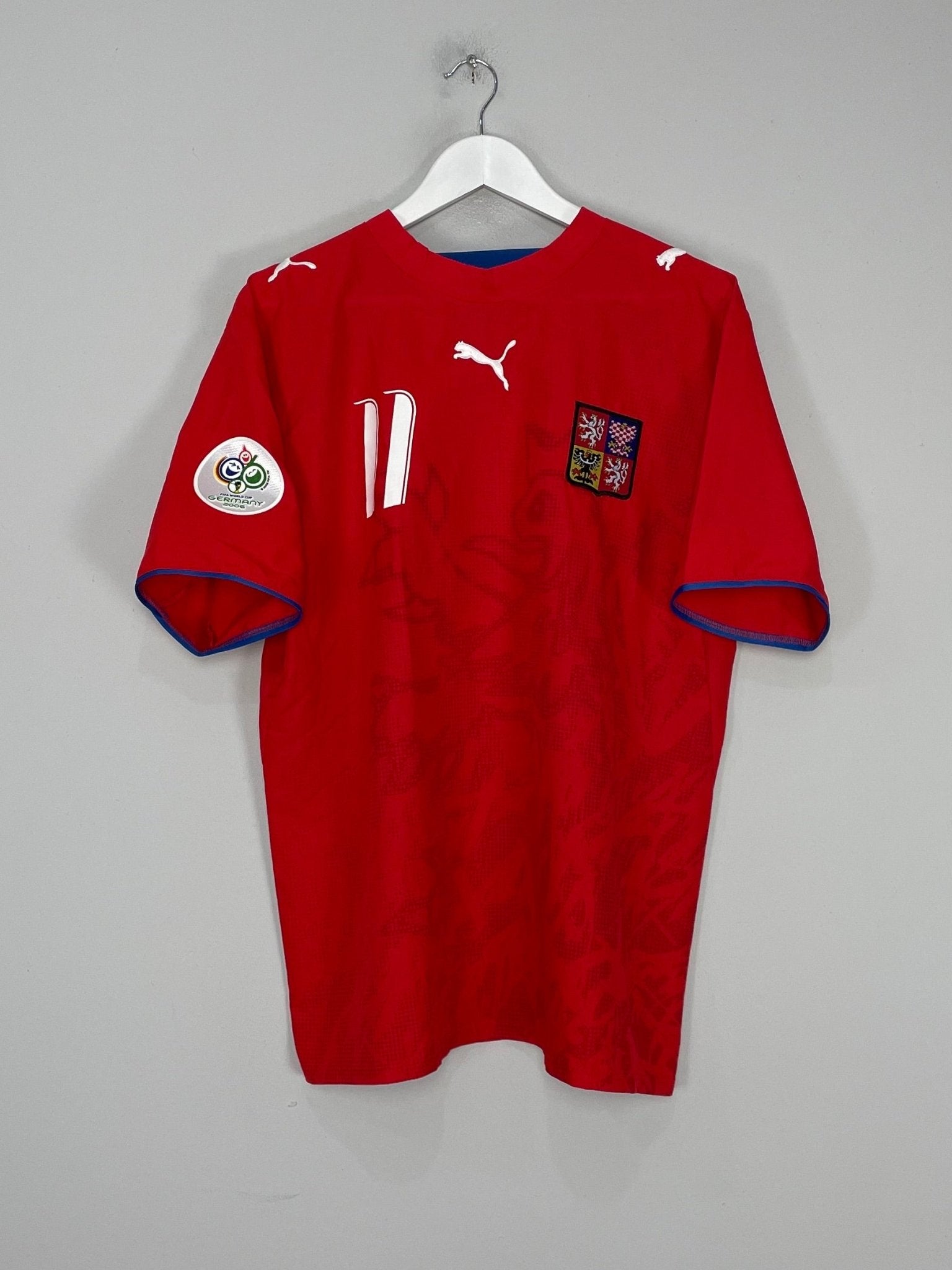 Shop 2006/07 CZECH REPUBLIC NEDVED #11 HOME SHIRT (L) PUMA, classic football shirts, vintage football shirts & retro soccer jerseys at Cult Kits