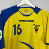 Shop 2006/07 ECUADOR A.VALENCIA #16 HOME SHIRT (L) MARATHON, classic football shirts, vintage football shirts & retro soccer jerseys at Cult Kits