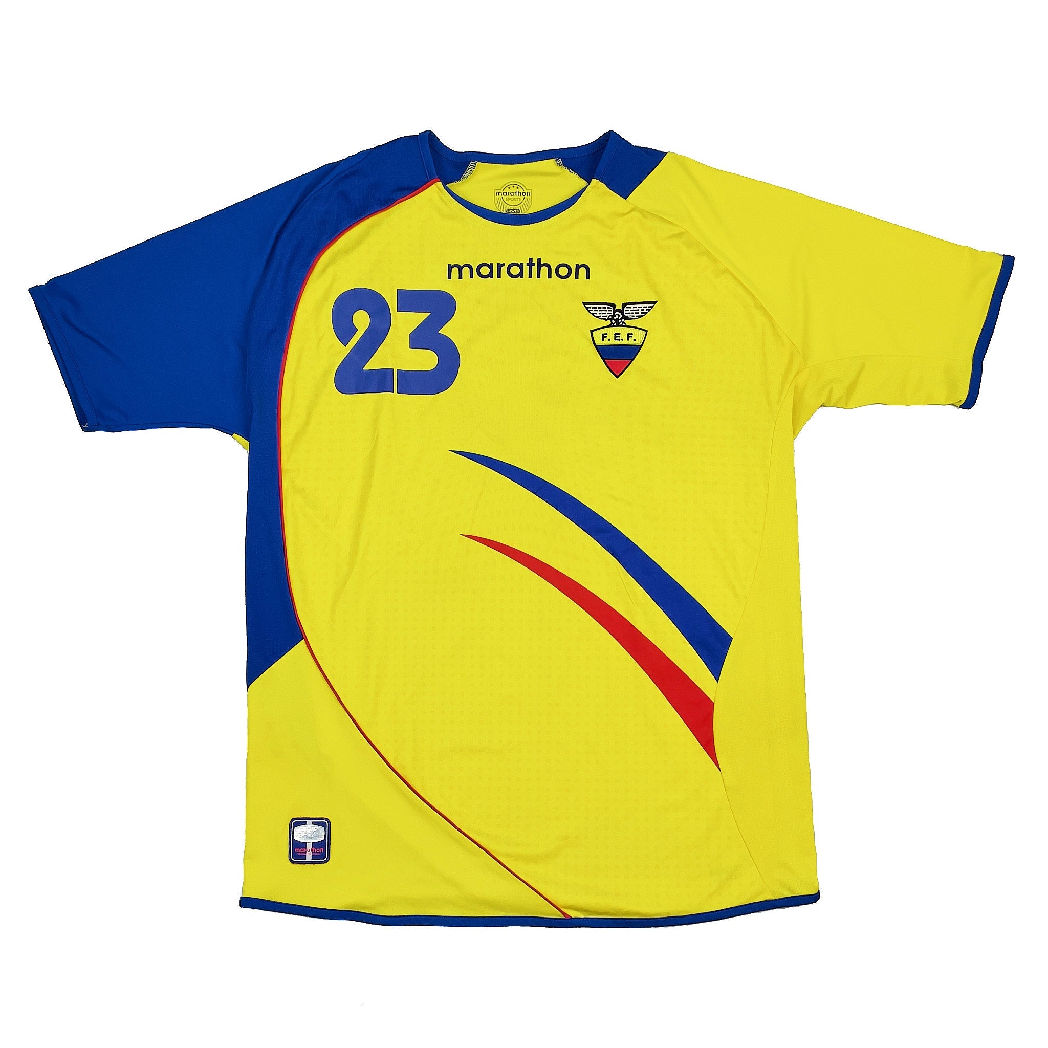 Buy 2006/07 ECUADOR BENITEZ 23 HOME SHIRT (M) MARATHON ~ Free worldwide shipping available ~ Authentic Vintage Football Shirts from Cult Kits