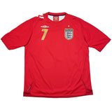 Buy 2006/07 ENGLAND BECKHAM 7 AWAY SHIRT (XL) UMBRO ~ Free worldwide shipping available ~ Authentic Vintage Football Shirts from Cult Kits