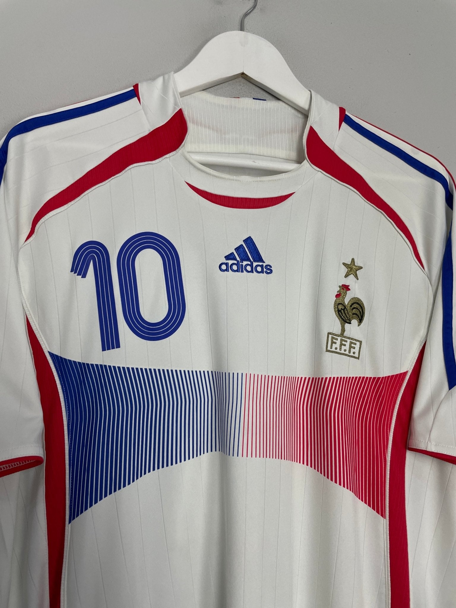 Shop 2006/07 FRANCE ZIDANE #10 AWAY SHIRT (L) ADIDAS, classic football shirts, vintage football shirts & retro soccer jerseys at Cult Kits