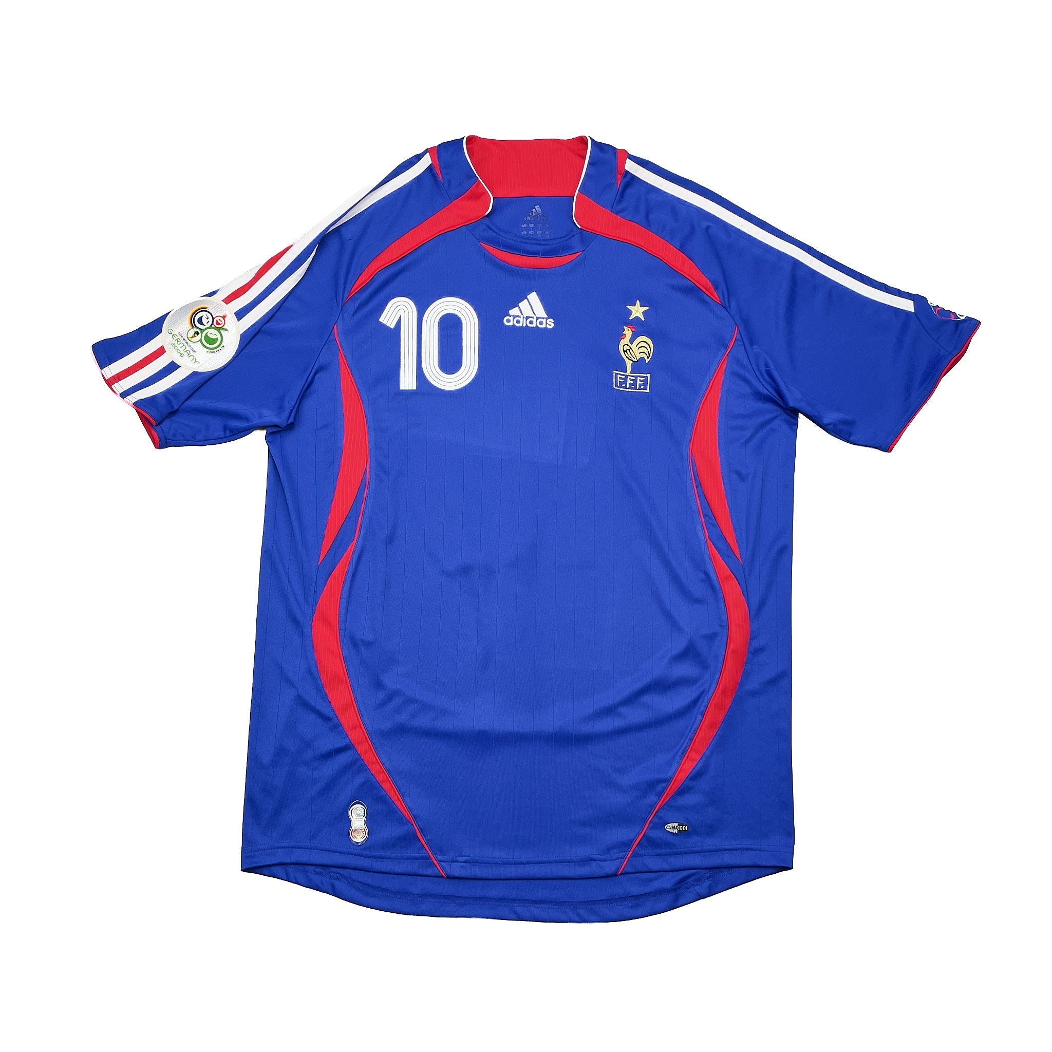 Buy 2006/07 France Zidane 10 Home Shirt (L) Adidas ~ Free worldwide shipping ~ Authentic Vintage Football Shirts from Cult Kits