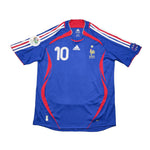 Buy 2006/07 France Zidane 10 Home Shirt (L) Adidas ~ Free worldwide shipping ~ Authentic Vintage Football Shirts from Cult Kits