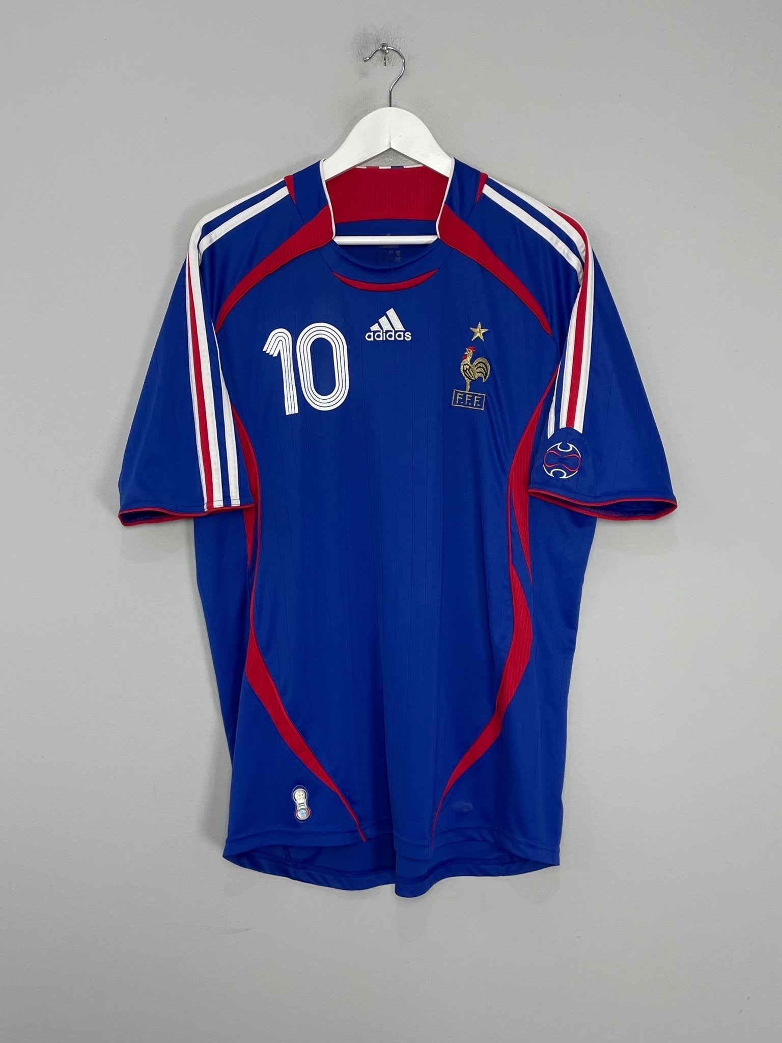 Shop 2006/07 FRANCE ZIDANE #10 HOME SHIRT (XL) ADIDAS, classic football shirts, vintage football shirts & retro soccer jerseys at Cult Kits
