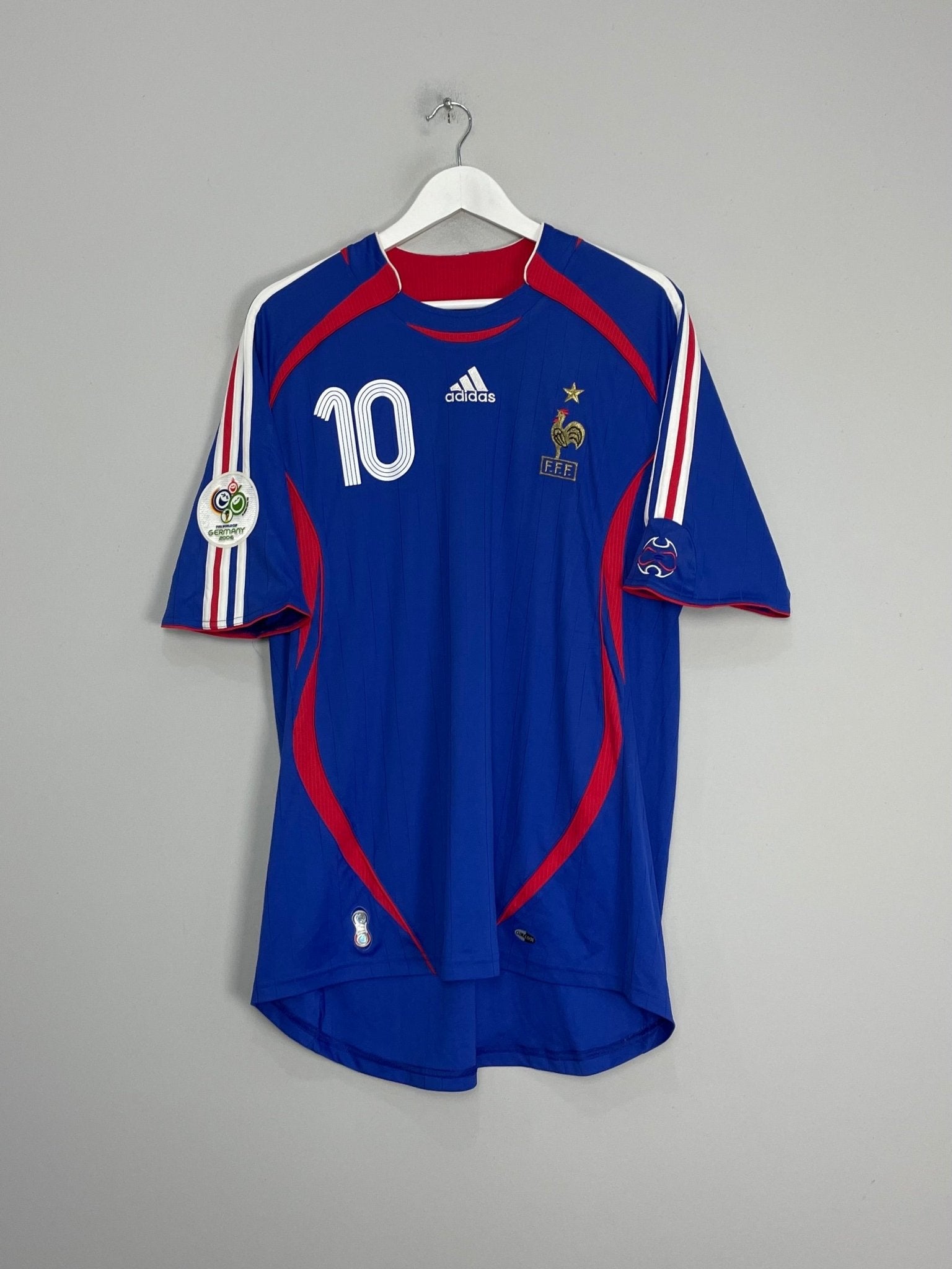 Shop 2006/07 FRANCE ZIDANE #10 HOME SHIRT (XL) ADIDAS, classic football shirts, vintage football shirts & retro soccer jerseys at Cult Kits