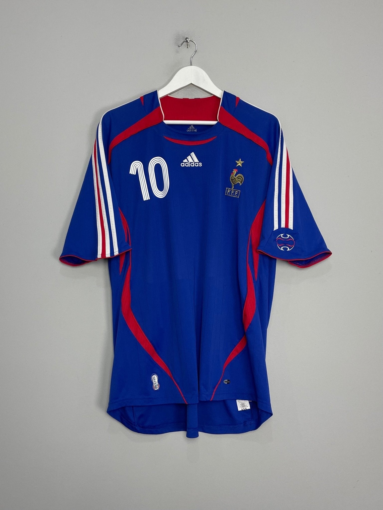 Shop 2006/07 FRANCE ZIDANE #10 HOME SHIRT (XXL) ADIDAS, classic football shirts, vintage football shirts & retro soccer jerseys at Cult Kits