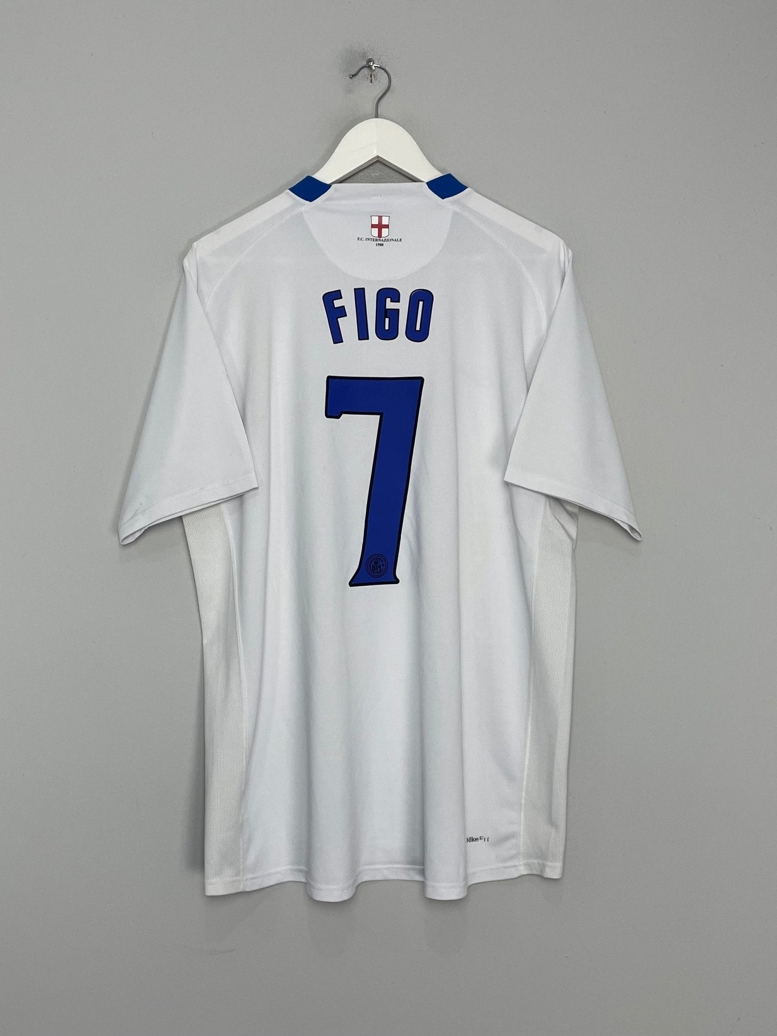 Shop 2006/07 INTER MILAN FIGO #7 AWAY SHIRT (XL) NIKE, classic football shirts, vintage football shirts & retro soccer jerseys at Cult Kits