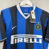 Shop 2006/07 INTER MILAN J.ZANETTI #4 *BNWT* HOME SHIRT (L) NIKE, classic football shirts, vintage football shirts & retro soccer jerseys at Cult Kits