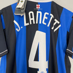 Shop 2006/07 INTER MILAN J.ZANETTI #4 *BNWT* HOME SHIRT (L) NIKE, classic football shirts, vintage football shirts & retro soccer jerseys at Cult Kits