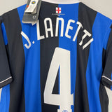 Shop 2006/07 INTER MILAN J.ZANETTI #4 *BNWT* HOME SHIRT (L) NIKE, classic football shirts, vintage football shirts & retro soccer jerseys at Cult Kits