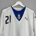 Shop 2006/07 ITALY PIRLO #21 L/S AWAY SHIRT (L) PUMA, classic football shirts, vintage football shirts & retro soccer jerseys at Cult Kits