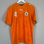 Shop 2006/07 IVORY COAST TOURE #4 HOME SHIRT (L) PUMA, classic football shirts, vintage football shirts & retro soccer jerseys at Cult Kits