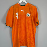 Shop 2006/07 IVORY COAST TOURE #4 HOME SHIRT (L) PUMA, classic football shirts, vintage football shirts & retro soccer jerseys at Cult Kits