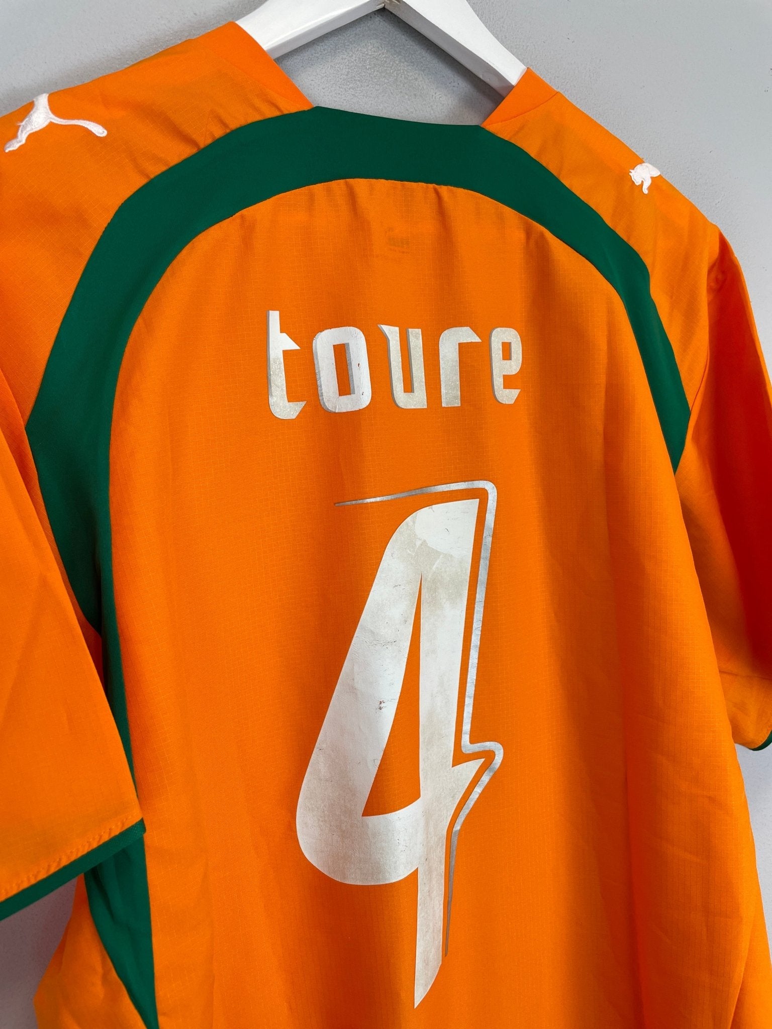 Shop 2006/07 IVORY COAST TOURE #4 HOME SHIRT (L) PUMA, classic football shirts, vintage football shirts & retro soccer jerseys at Cult Kits