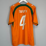 Shop 2006/07 IVORY COAST TOURE #4 HOME SHIRT (L) PUMA, classic football shirts, vintage football shirts & retro soccer jerseys at Cult Kits