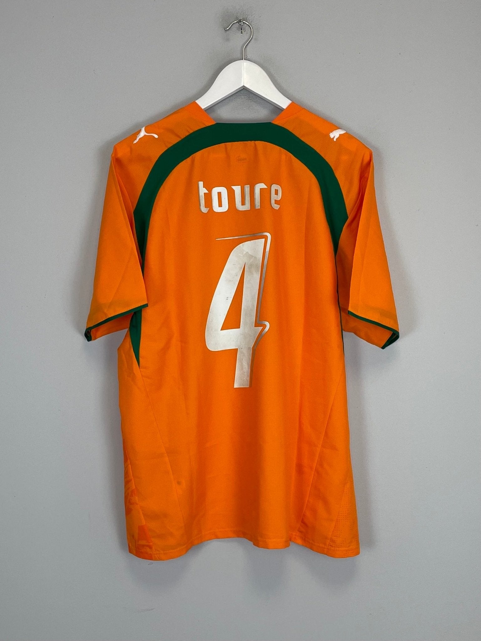 Shop 2006/07 IVORY COAST TOURE #4 HOME SHIRT (L) PUMA, classic football shirts, vintage football shirts & retro soccer jerseys at Cult Kits