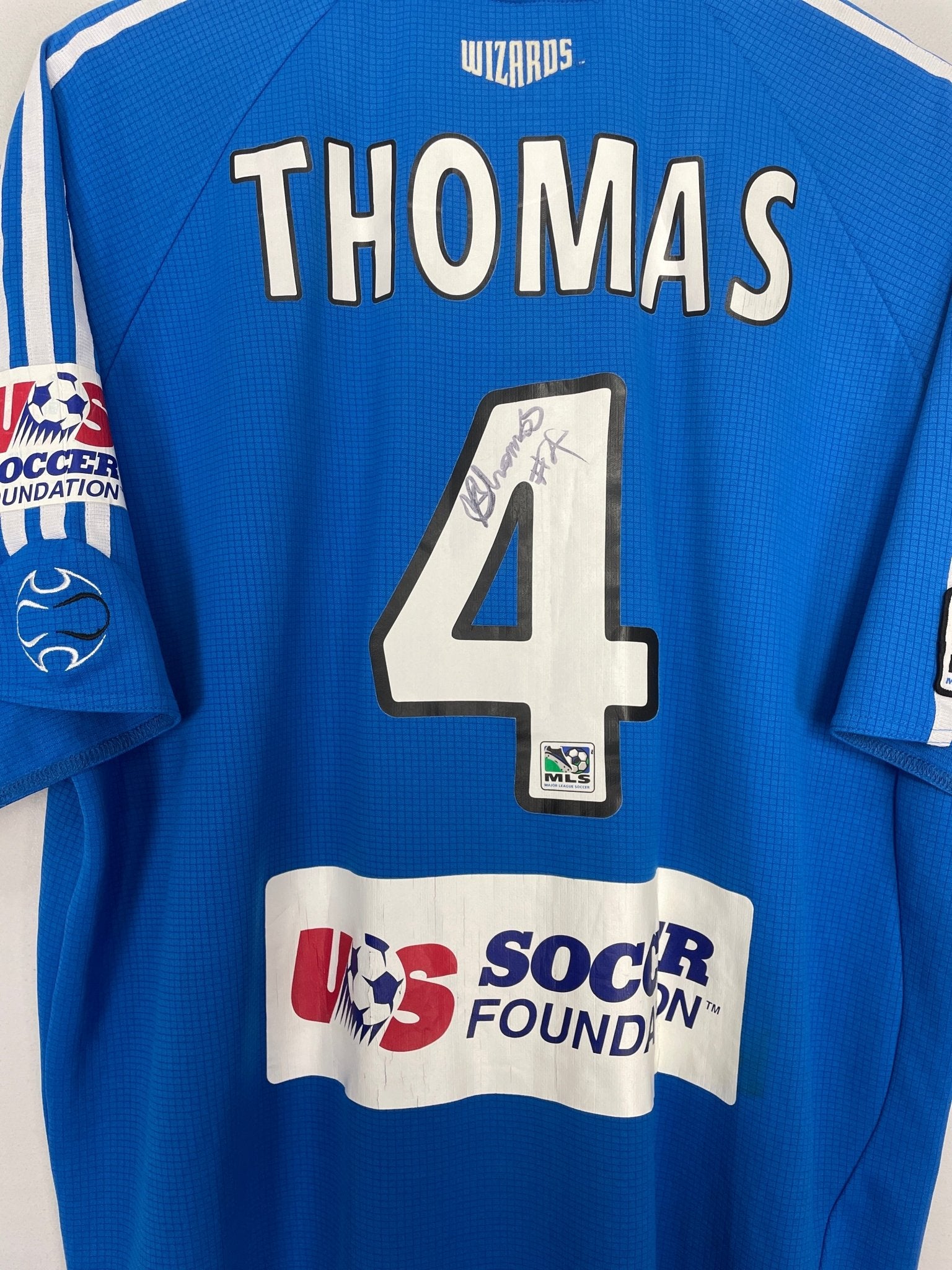 Shop 2006/07 KANSAS CITY WIZARDS THOMAS #4 *MATCH ISSUED + SIGNED* HOME SHIRT (XL) ADIDAS, classic football shirts, vintage football shirts & retro soccer jerseys at Cult Kits