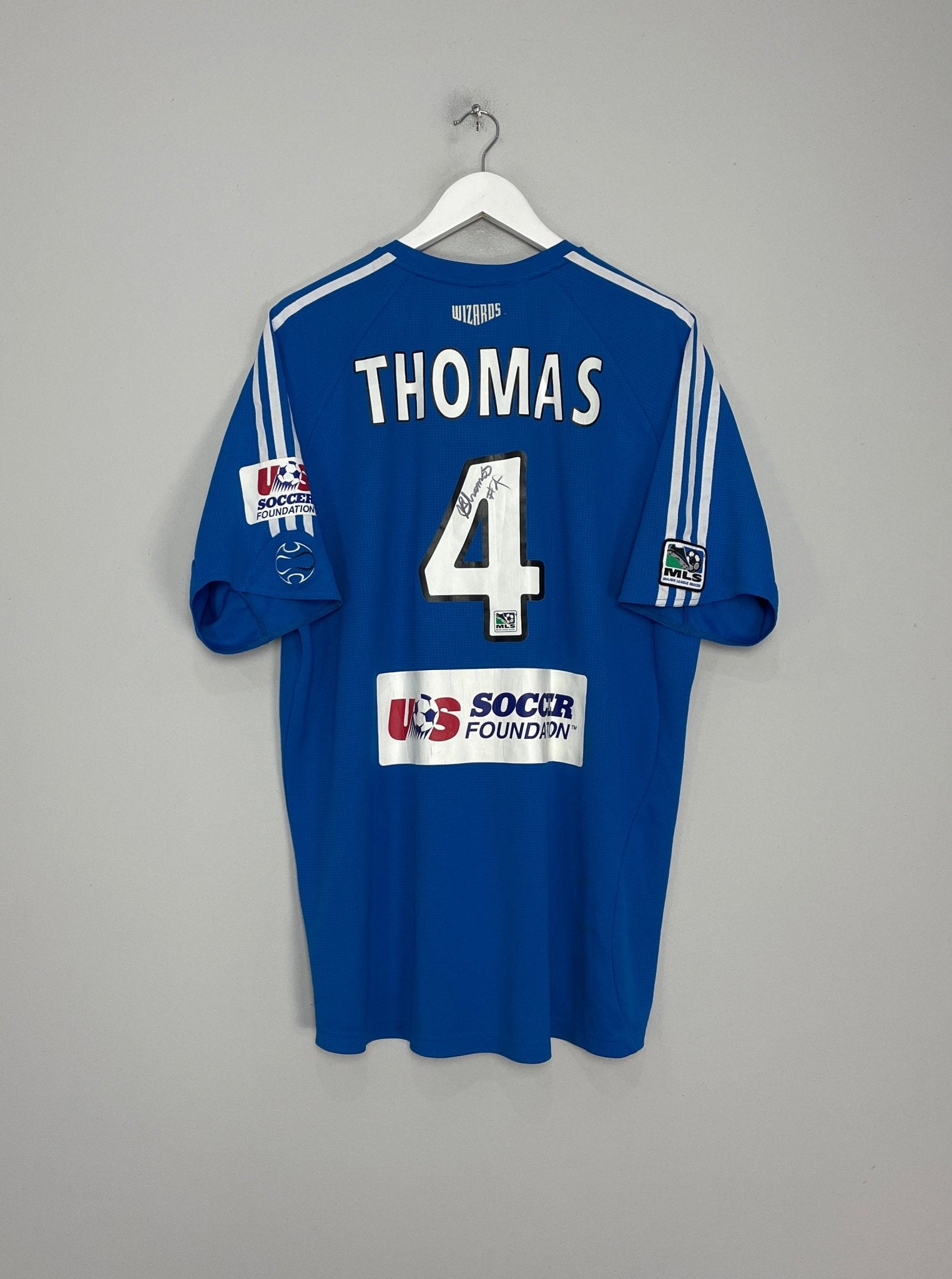 Shop 2006/07 KANSAS CITY WIZARDS THOMAS #4 *MATCH ISSUED + SIGNED* HOME SHIRT (XL) ADIDAS, classic football shirts, vintage football shirts & retro soccer jerseys at Cult Kits