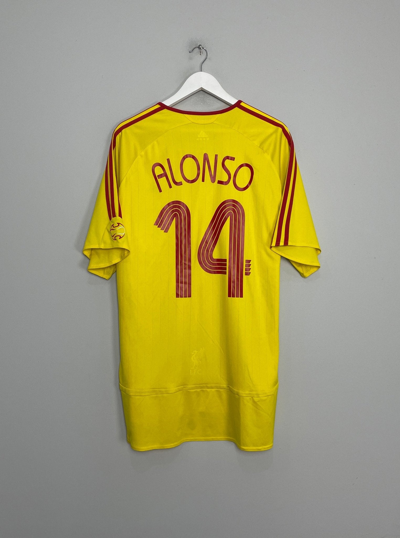 Shop 2006/07 LIVERPOOL ALONSO #14 AWAY SHIRT (XXXL) ADIDAS, classic football shirts, vintage football shirts & retro soccer jerseys at Cult Kits