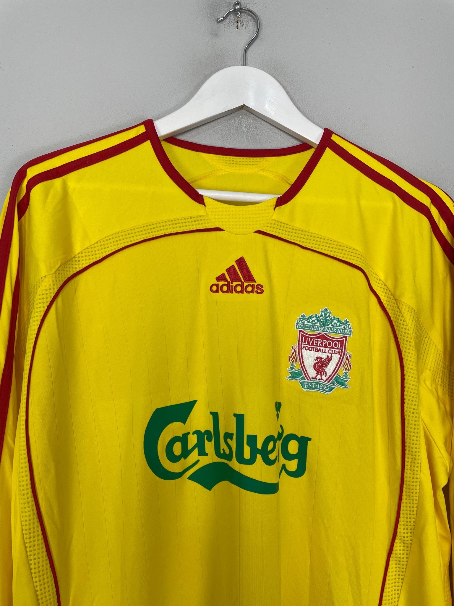 Shop 2006/07 LIVERPOOL CROUCH #15 *BNWT* L/S AWAY SHIRT (XL) ADIDAS, classic football shirts, vintage football shirts & retro soccer jerseys at Cult Kits