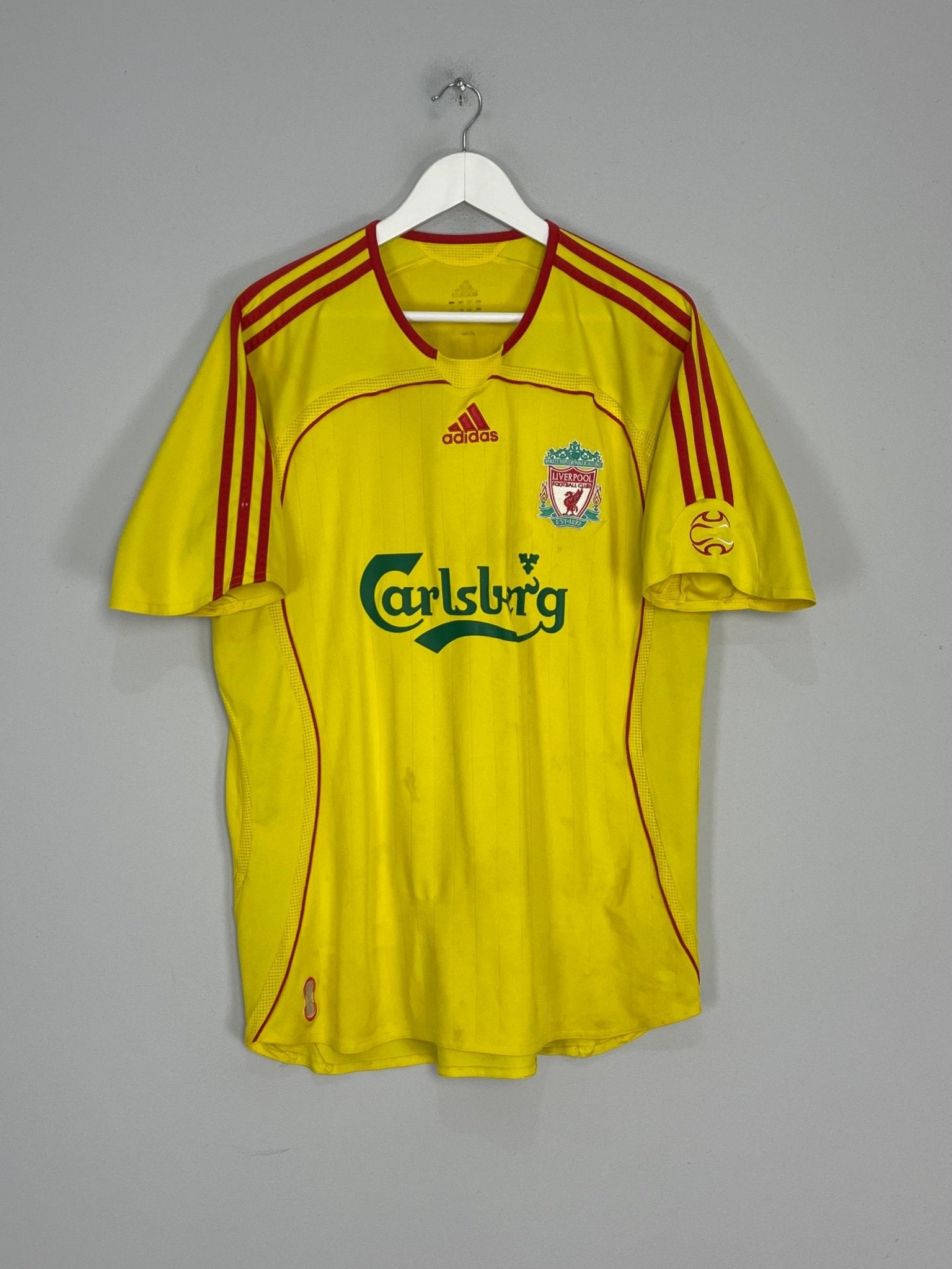 Shop 2006/07 LIVERPOOL GERRARD #8 AWAY SHIRT (L) ADIDAS, classic football shirts, vintage football shirts & retro soccer jerseys at Cult Kits