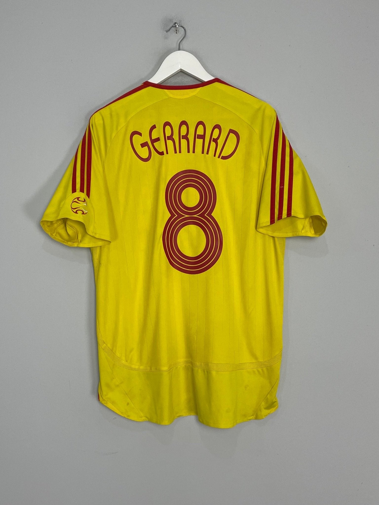 Shop 2006/07 LIVERPOOL GERRARD #8 AWAY SHIRT (L) ADIDAS, classic football shirts, vintage football shirts & retro soccer jerseys at Cult Kits