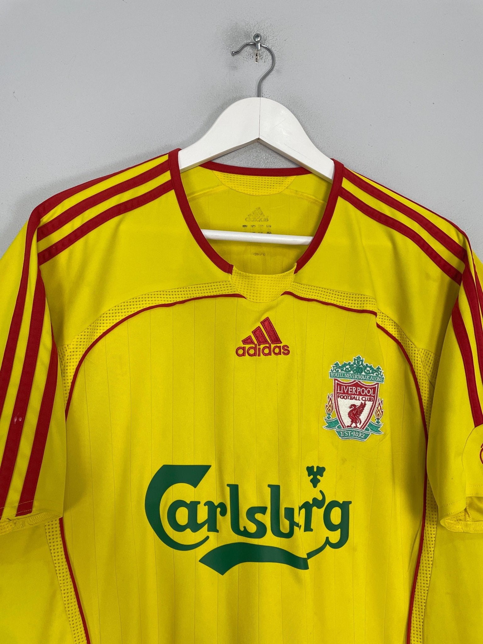 Shop 2006/07 LIVERPOOL GERRARD #8 AWAY SHIRT (L) ADIDAS, classic football shirts, vintage football shirts & retro soccer jerseys at Cult Kits