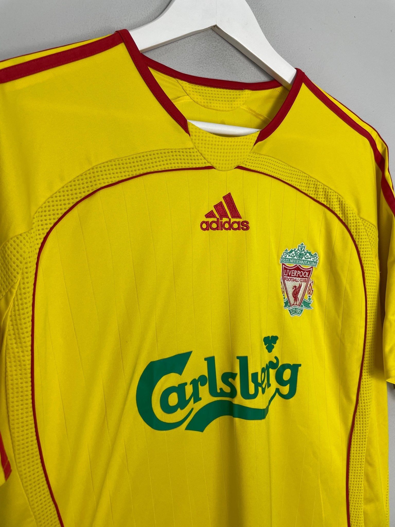 Shop 2006/07 LIVERPOOL GERRARD #8 C/L AWAY SHIRT (L) ADIDAS, classic football shirts, vintage football shirts & retro soccer jerseys at Cult Kits