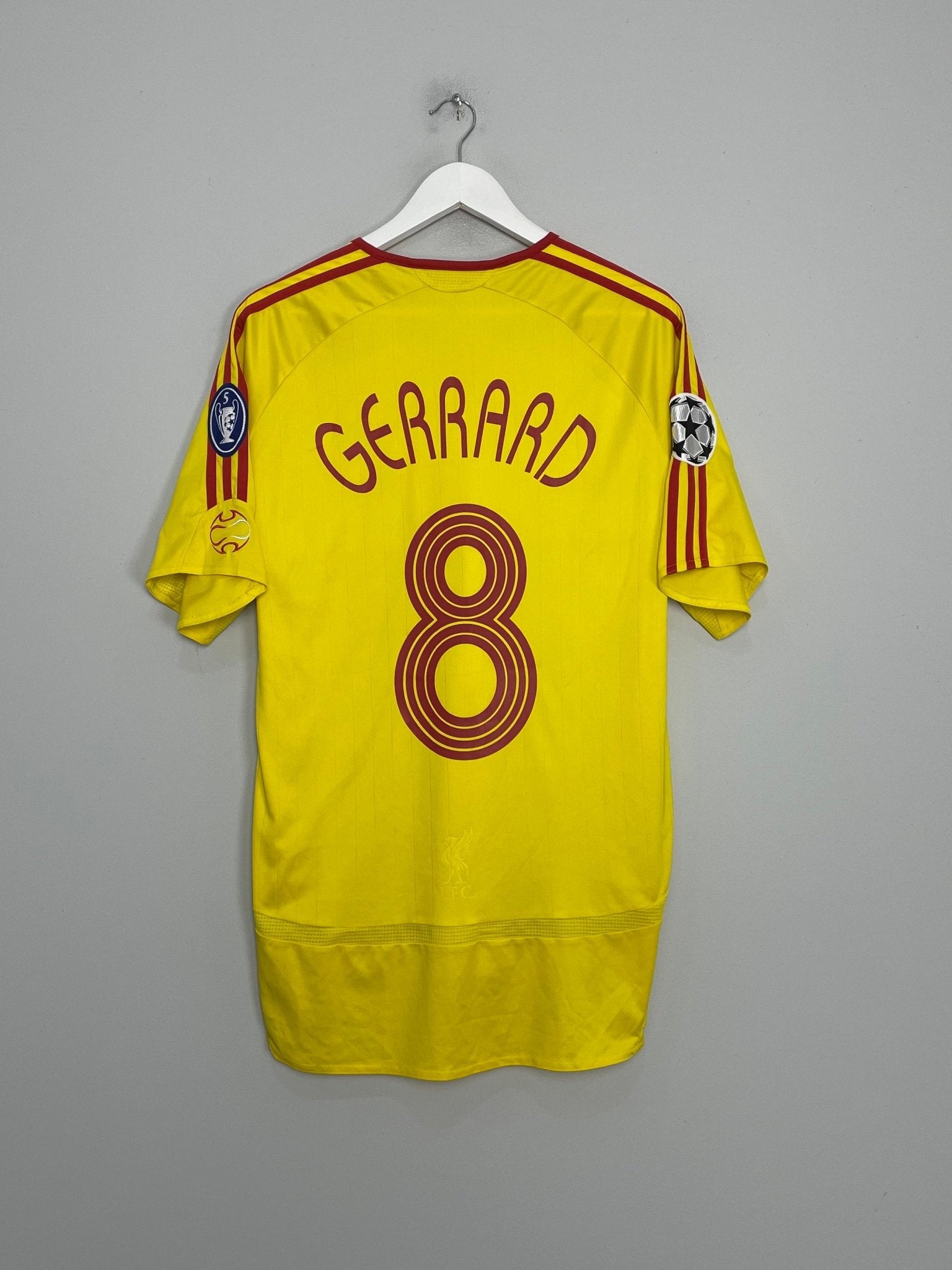 Shop 2006/07 LIVERPOOL GERRARD #8 C/L AWAY SHIRT (L) ADIDAS, classic football shirts, vintage football shirts & retro soccer jerseys at Cult Kits