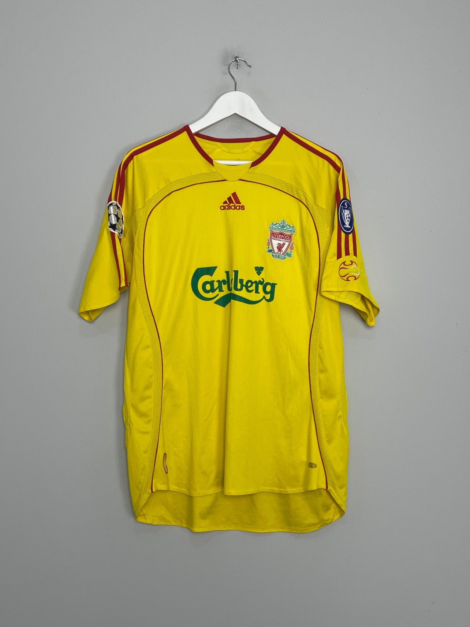 Shop 2006/07 LIVERPOOL GERRARD #8 C/L AWAY SHIRT (L) ADIDAS, classic football shirts, vintage football shirts & retro soccer jerseys at Cult Kits