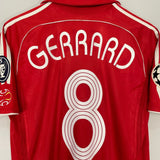 Shop 2006/07 LIVERPOOL GERRARD #8 C/L FINAL HOME SHIRT (M) ADIDAS, classic football shirts, vintage football shirts & retro soccer jerseys at Cult Kits