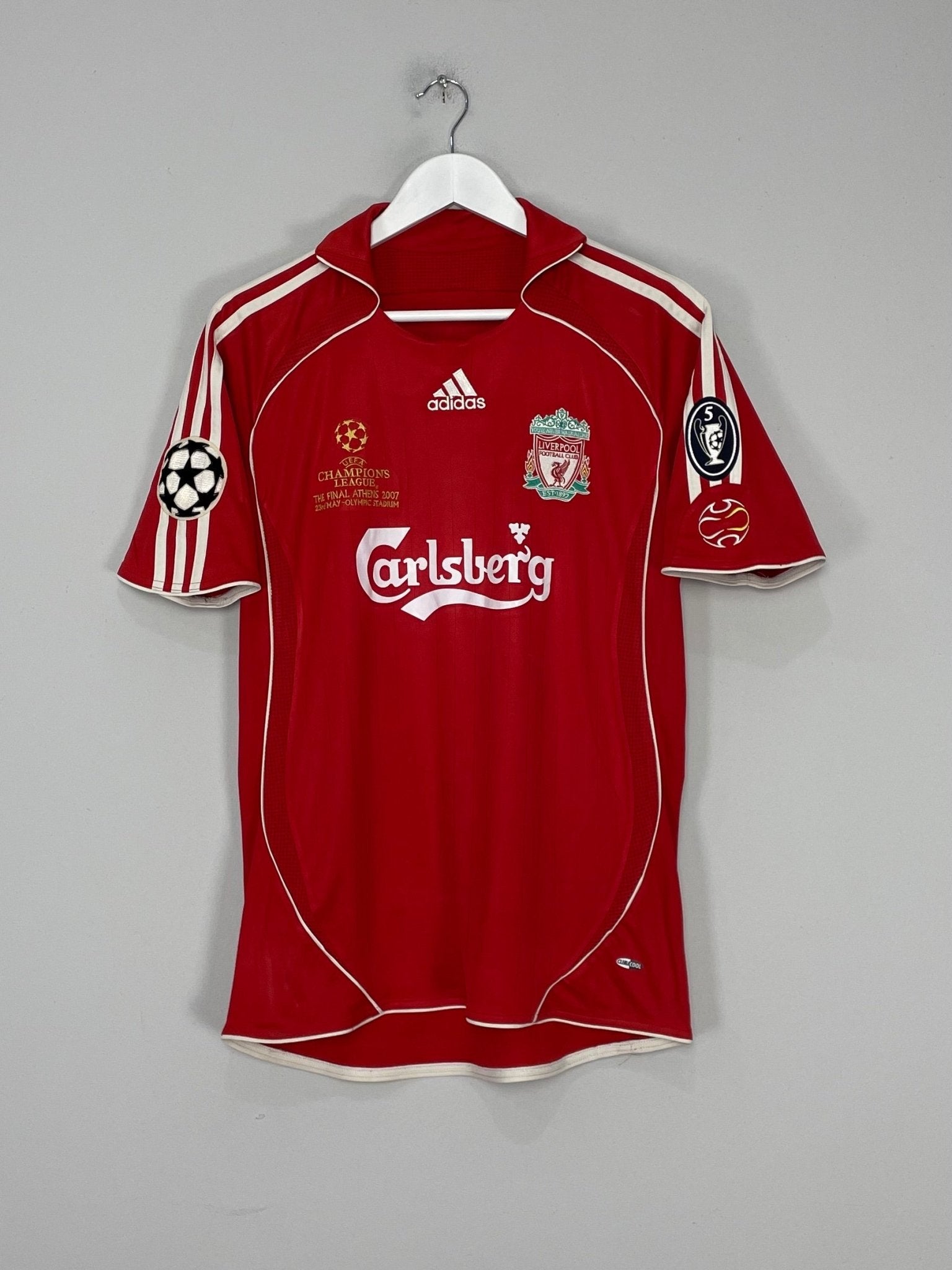 2006/07 LIVERPOOL GERRARD #8 C/L FINAL HOME SHIRT (M) ADIDAS
