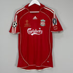 Shop 2006/07 LIVERPOOL GERRARD #8 C/L FINAL HOME SHIRT (M) ADIDAS, classic football shirts, vintage football shirts & retro soccer jerseys at Cult Kits