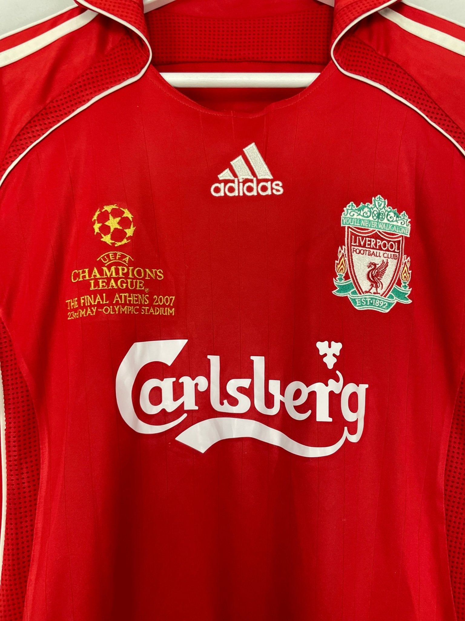 2006/07 LIVERPOOL GERRARD #8 C/L FINAL HOME SHIRT (M) ADIDAS