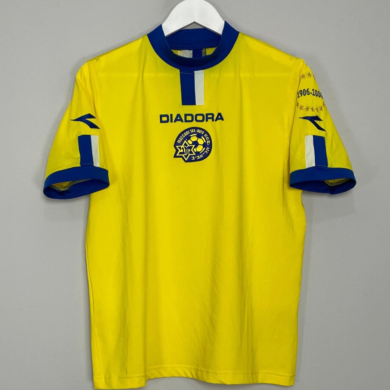 Shop 2006/07 MACCABI TEL AVIV *CENTENARY* HOME SHIRT (M) DIADORA, classic football shirts, vintage football shirts & retro soccer jerseys at Cult Kits
