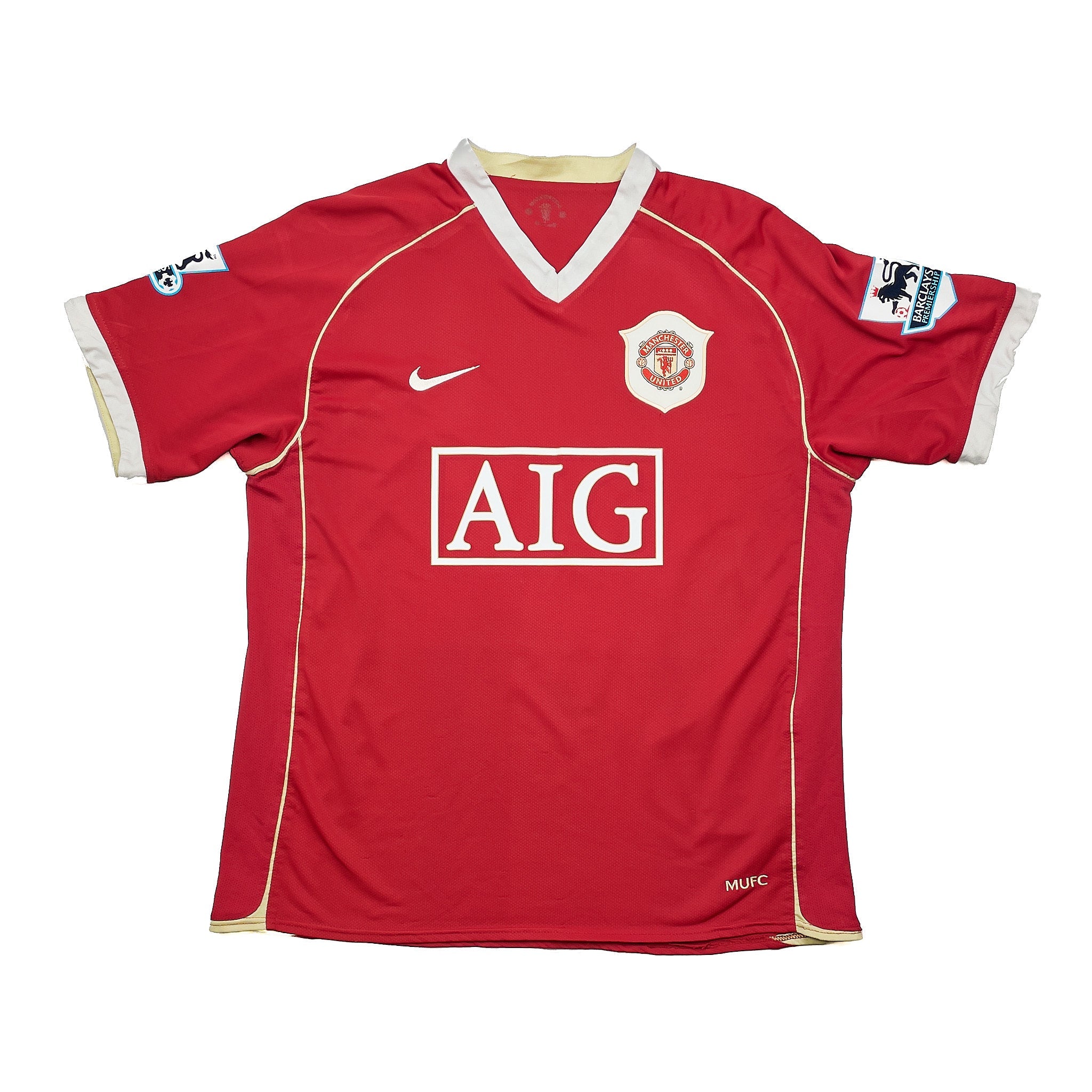 Buy 2006/07 Manchester United Larsson 17 Home Shirt (M) Nike ~ Free worldwide shipping ~ Authentic Vintage Football Shirts from Cult Kits