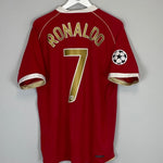 2006/07 MANCHESTER UNITED RONALDO 7 C/L HOME SHIRT (L) NIKE - Cult Kits - Large - Buy Vintage Football Shirts, Authentic Retro Football Shirts For Sale, Classic Football Shirts & Soccer Jersey