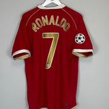 2006/07 MANCHESTER UNITED RONALDO 7 C/L HOME SHIRT (L) NIKE - Cult Kits - Large - Buy Vintage Football Shirts, Authentic Retro Football Shirts For Sale, Classic Football Shirts & Soccer Jersey