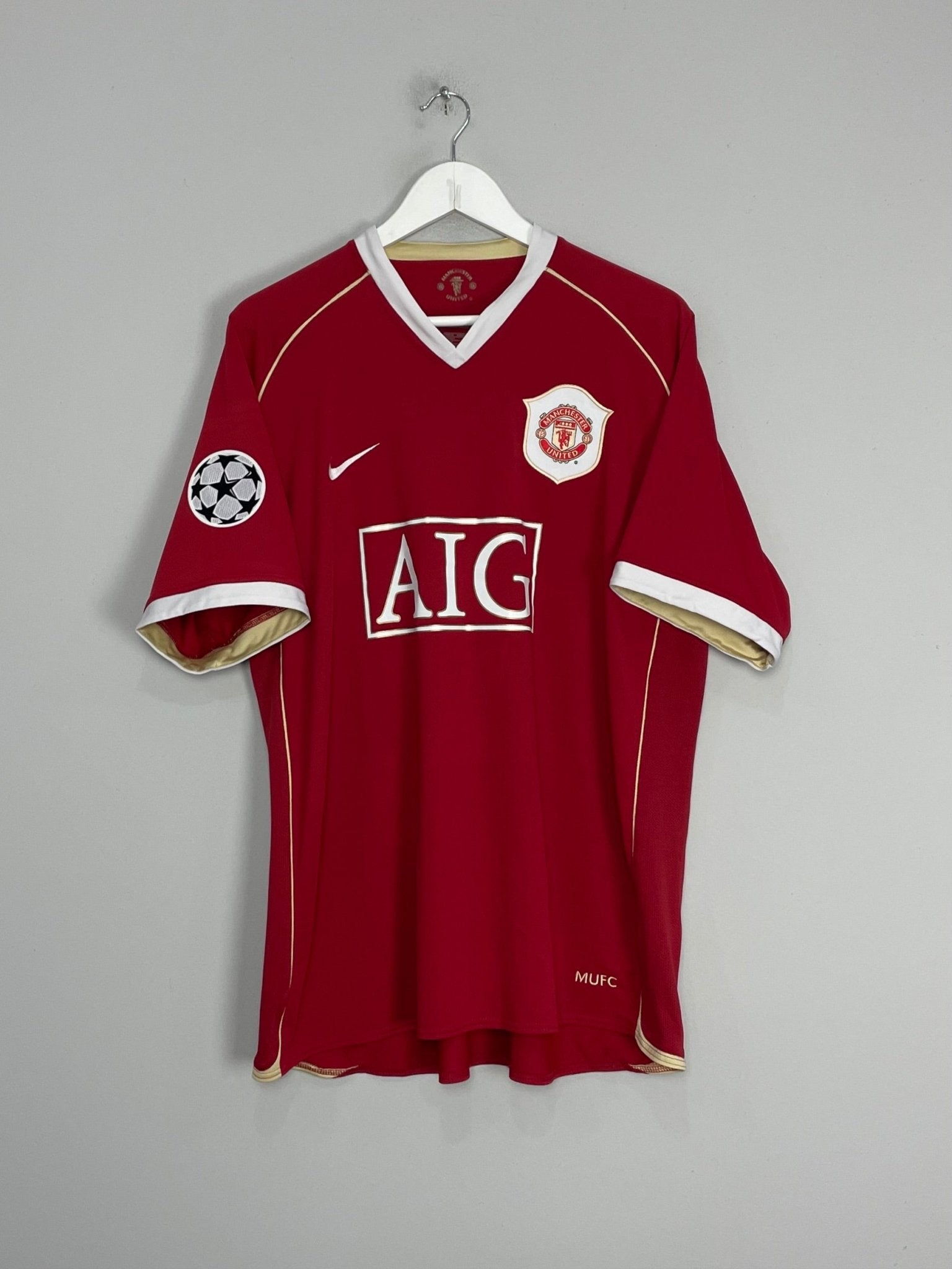 Shop 2006/07 MANCHESTER UNITED RONALDO #7 C/L HOME SHIRT (XL) NIKE, classic football shirts, vintage football shirts & retro soccer jerseys at Cult Kits