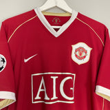 Shop 2006/07 MANCHESTER UNITED RONALDO #7 C/L HOME SHIRT (XL) NIKE, classic football shirts, vintage football shirts & retro soccer jerseys at Cult Kits