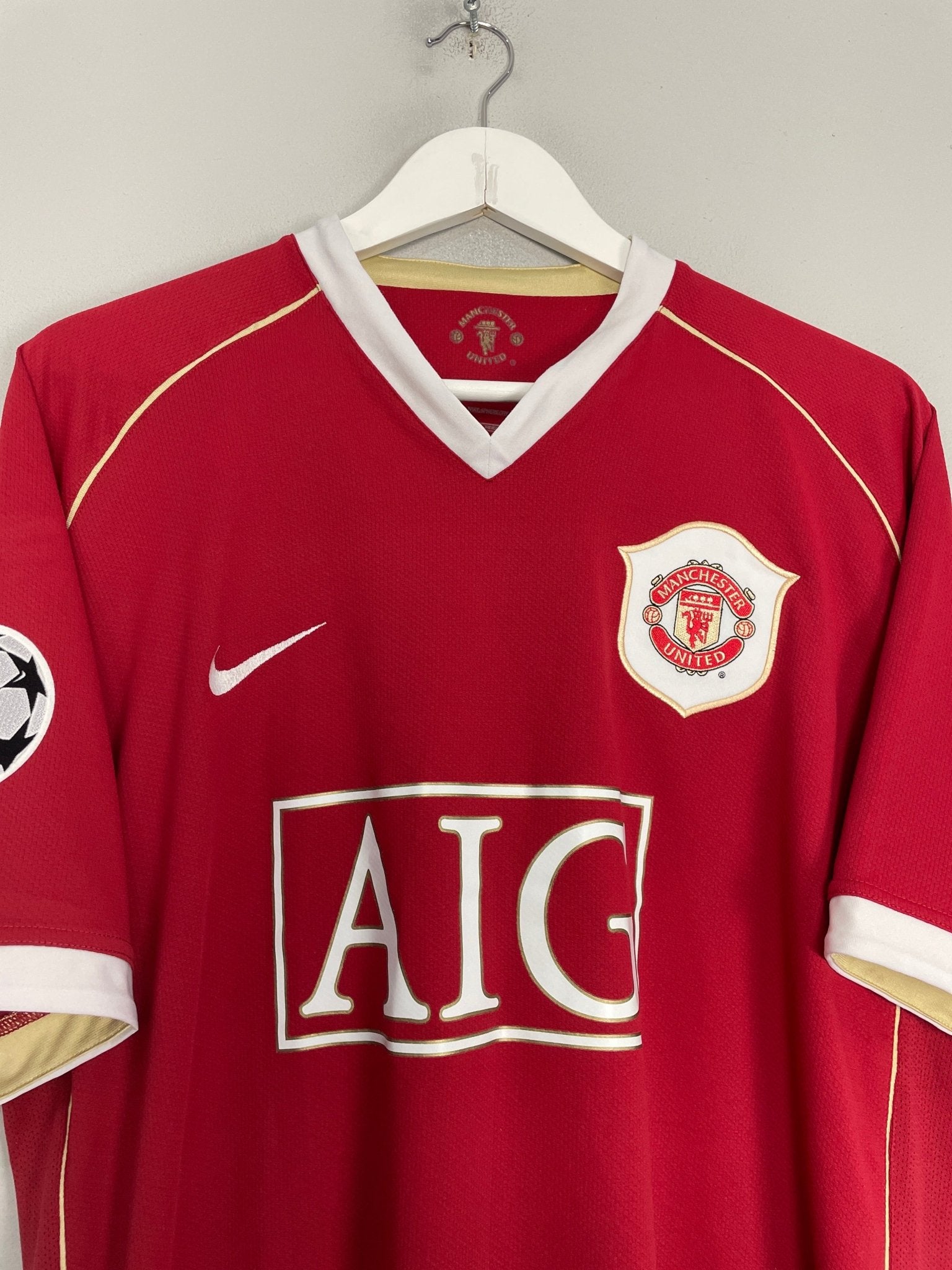 Shop 2006/07 MANCHESTER UNITED RONALDO #7 C/L HOME SHIRT (XL) NIKE, classic football shirts, vintage football shirts & retro soccer jerseys at Cult Kits