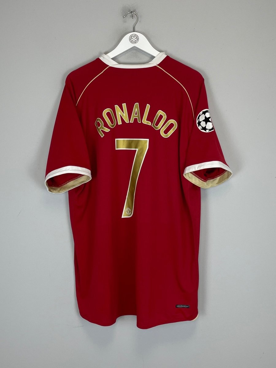 2006/07 MANCHESTER UNITED RONALDO 7 C/L HOME SHIRT (XXL) NIKE - Cult Kits - XXL - Buy Vintage Football Shirts, Authentic Retro Football Shirts For Sale, Classic Football Shirts & Soccer Jersey