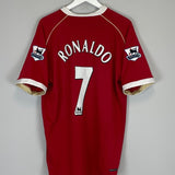 2006/07 MANCHESTER UNITED RONALDO 7 HOME SHIRT (XL) NIKE - Cult Kits - XL - Buy Vintage Football Shirts, Authentic Retro Football Shirts For Sale, Classic Football Shirts & Soccer Jersey