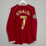 Shop 2006/07 MANCHESTER UNITED RONALDO #7 L/S C/L HOME SHIRT (M) NIKE, classic football shirts, vintage football shirts & retro soccer jerseys at Cult Kits