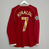 Shop 2006/07 MANCHESTER UNITED RONALDO #7 L/S C/L HOME SHIRT (M) NIKE, classic football shirts, vintage football shirts & retro soccer jerseys at Cult Kits