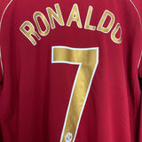 Shop 2006/07 MANCHESTER UNITED RONALDO #7 L/S C/L HOME SHIRT (M) NIKE, classic football shirts, vintage football shirts & retro soccer jerseys at Cult Kits