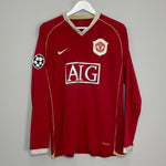 Shop 2006/07 MANCHESTER UNITED RONALDO #7 L/S C/L HOME SHIRT (M) NIKE, classic football shirts, vintage football shirts & retro soccer jerseys at Cult Kits