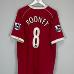 2006/07 MANCHESTER UNITED ROONEY 8 HOME SHIRT (XXL) NIKE - Cult Kits - XXL - Buy Vintage Football Shirts, Authentic Retro Football Shirts For Sale, Classic Football Shirts & Soccer Jersey